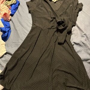 Elegant Black Wrap Dress